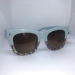 NWT Blue Floral Sunglasses